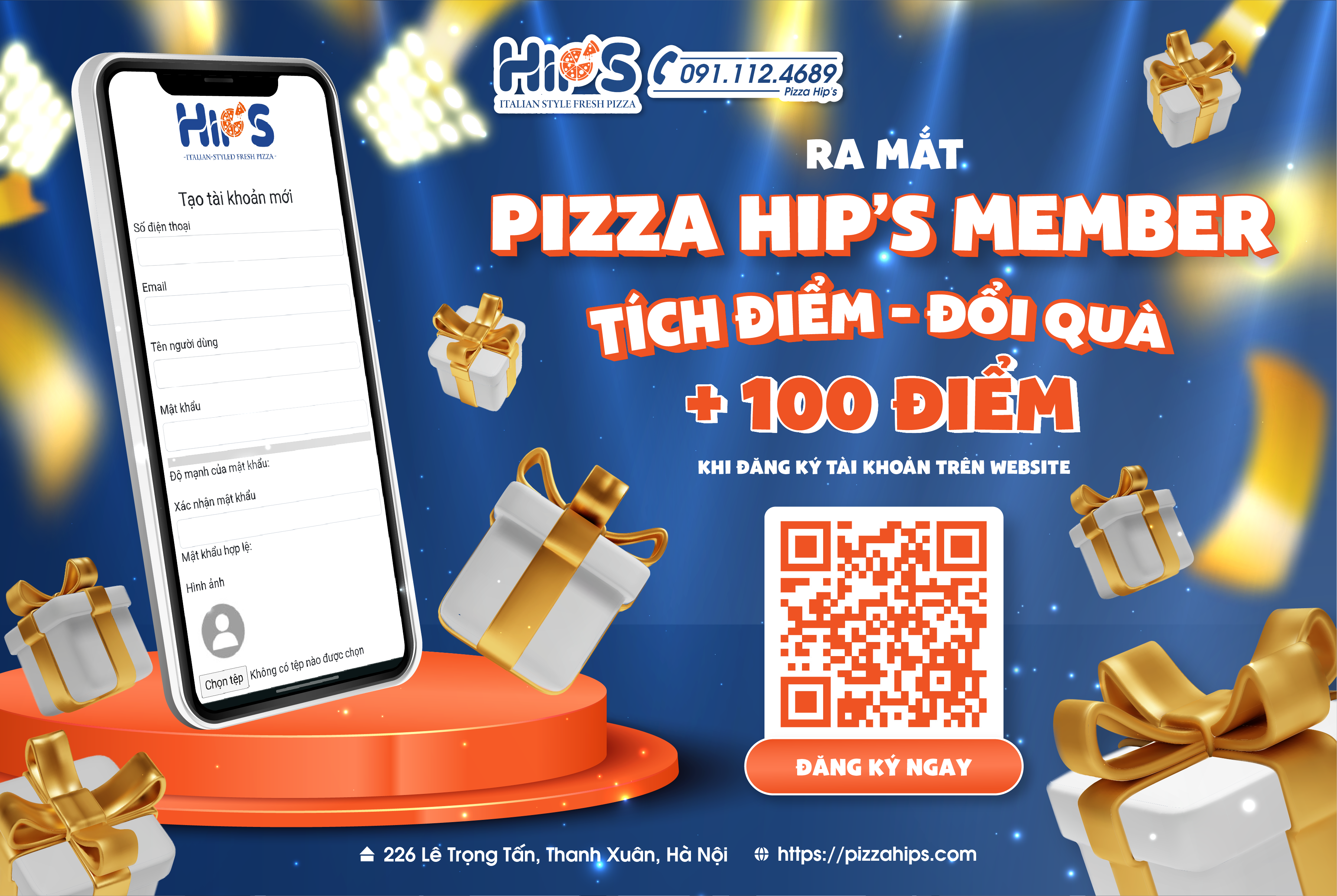 Chính sách tích điểm - đổi quà của Pizza Hip's