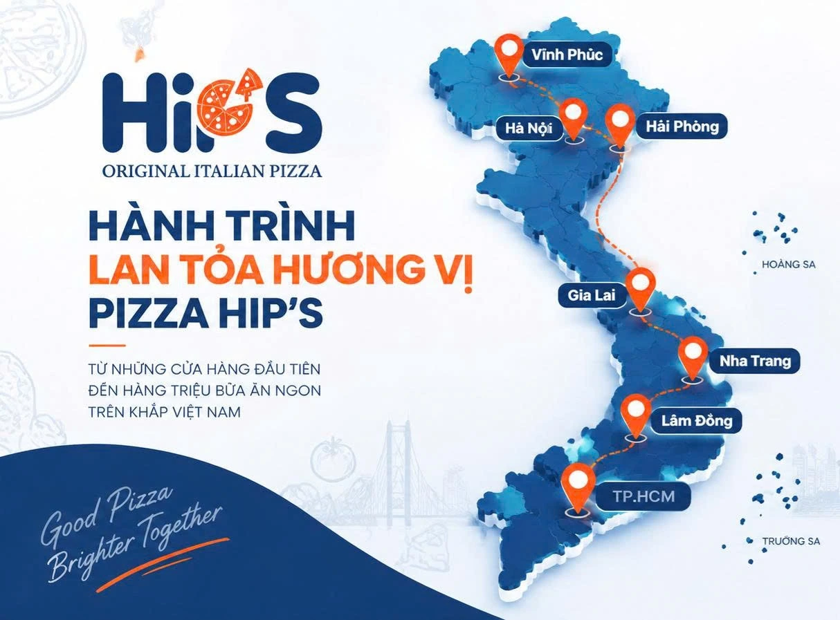 Bản đồ hệ thống cửa hàng Pizza Hip's