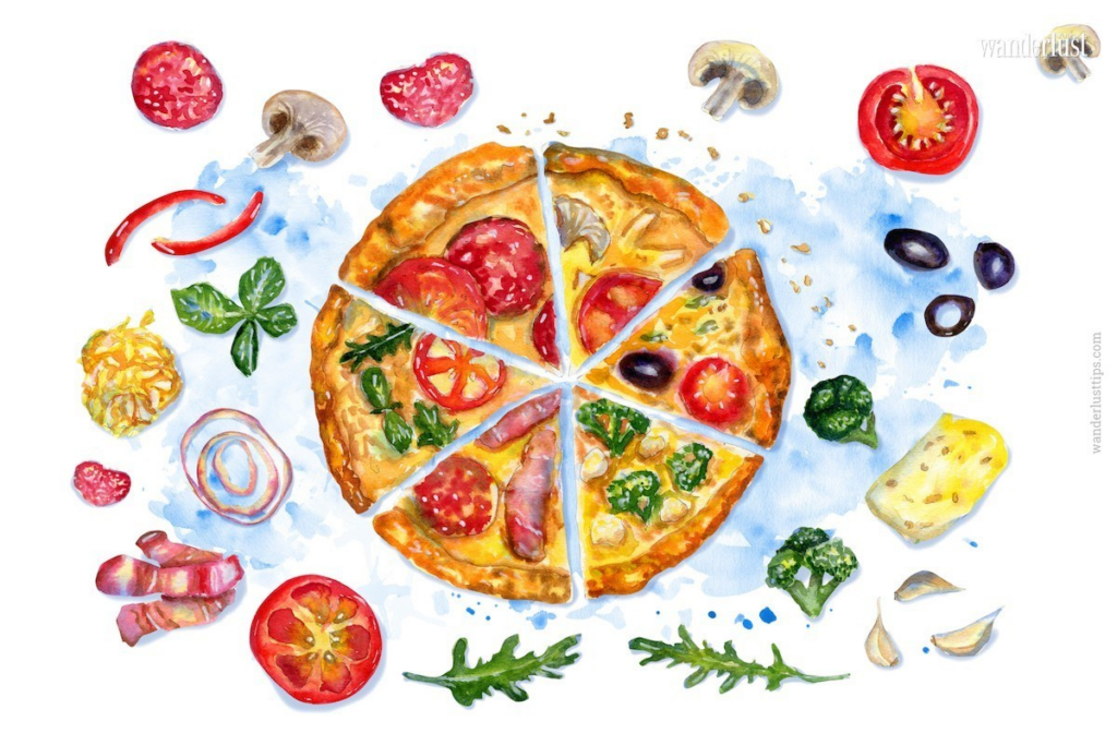 Sự đa dạng trong thành phần pizza phù hợp với khẩu vị người Việt